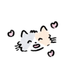 ふわふわ猫ひまわりのゆるいスタンプ（個別スタンプ：14）