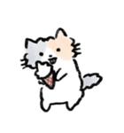 ふわふわ猫ひまわりのゆるいスタンプ（個別スタンプ：17）