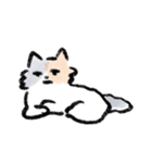 ふわふわ猫ひまわりのゆるいスタンプ（個別スタンプ：19）