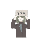 一人と二匹（個別スタンプ：17）