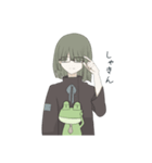 一人と二匹（個別スタンプ：19）