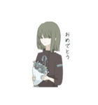 一人と二匹（個別スタンプ：22）
