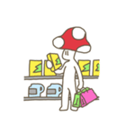 普通に生活するきのこさん（個別スタンプ：2）