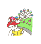 普通に生活するきのこさん（個別スタンプ：3）
