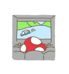 普通に生活するきのこさん（個別スタンプ：6）