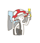 普通に生活するきのこさん（個別スタンプ：7）