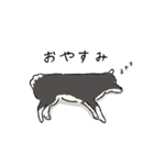 シンプルな柴犬たち（黒柴）（個別スタンプ：40）