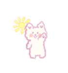 もふもふ紫色猫（個別スタンプ：1）