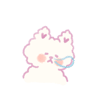 もふもふ紫色猫（個別スタンプ：35）