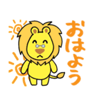 カラフルな6匹の動物スタンプ（個別スタンプ：1）