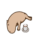カピバラミルクティー（個別スタンプ：3）