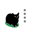 シンプル黒猫☆カスタムスタンプ（個別スタンプ：22）