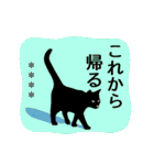 シンプル黒猫☆カスタムスタンプ（個別スタンプ：28）