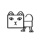 しかくネッコ「ハル」の呟き（個別スタンプ：1）