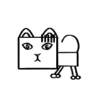 しかくネッコ「ハル」の呟き（個別スタンプ：3）