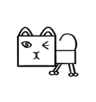 しかくネッコ「ハル」の呟き（個別スタンプ：4）
