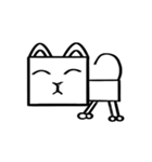 しかくネッコ「ハル」の呟き（個別スタンプ：6）