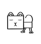 しかくネッコ「ハル」の呟き（個別スタンプ：8）