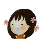 女の子 セリフなし 色鉛筆（個別スタンプ：2）