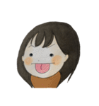 女の子 セリフなし 色鉛筆（個別スタンプ：6）