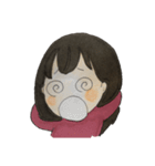 女の子 セリフなし 色鉛筆（個別スタンプ：8）