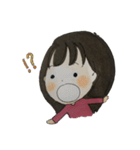 女の子 セリフなし 色鉛筆（個別スタンプ：9）