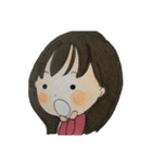 女の子 セリフなし 色鉛筆（個別スタンプ：10）