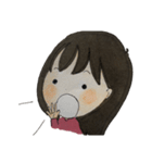 女の子 セリフなし 色鉛筆（個別スタンプ：11）