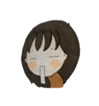 女の子 セリフなし 色鉛筆（個別スタンプ：12）