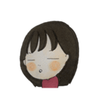 女の子 セリフなし 色鉛筆（個別スタンプ：13）