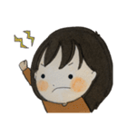 女の子 セリフなし 色鉛筆（個別スタンプ：14）