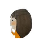女の子 セリフなし 色鉛筆（個別スタンプ：18）
