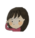 女の子 セリフなし 色鉛筆（個別スタンプ：19）