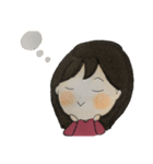 女の子 セリフなし 色鉛筆（個別スタンプ：20）