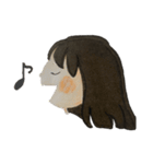 女の子 セリフなし 色鉛筆（個別スタンプ：21）