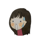 女の子 セリフなし 色鉛筆（個別スタンプ：22）