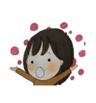 女の子 セリフなし 色鉛筆（個別スタンプ：25）