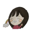 女の子 セリフなし 色鉛筆（個別スタンプ：26）