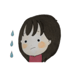 女の子 セリフなし 色鉛筆（個別スタンプ：27）