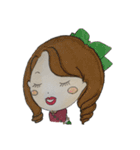 女の子 セリフなし 色鉛筆（個別スタンプ：30）