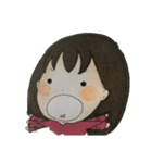 女の子 セリフなし 色鉛筆（個別スタンプ：32）