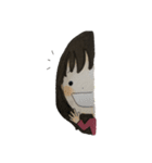 女の子 セリフなし 色鉛筆（個別スタンプ：34）