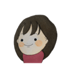 女の子 セリフなし 色鉛筆（個別スタンプ：36）