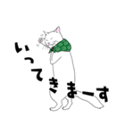 しろネコ もん助（個別スタンプ：5）