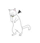 しろネコ もん助（個別スタンプ：16）
