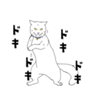 しろネコ もん助（個別スタンプ：18）