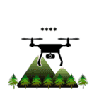 DRONEの絵柄で文字カスタムできます（個別スタンプ：12）