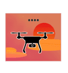 DRONEの絵柄で文字カスタムできます（個別スタンプ：17）