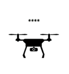 DRONEの絵柄で文字カスタムできます（個別スタンプ：22）