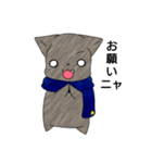 青いマフラー猫（個別スタンプ：6）